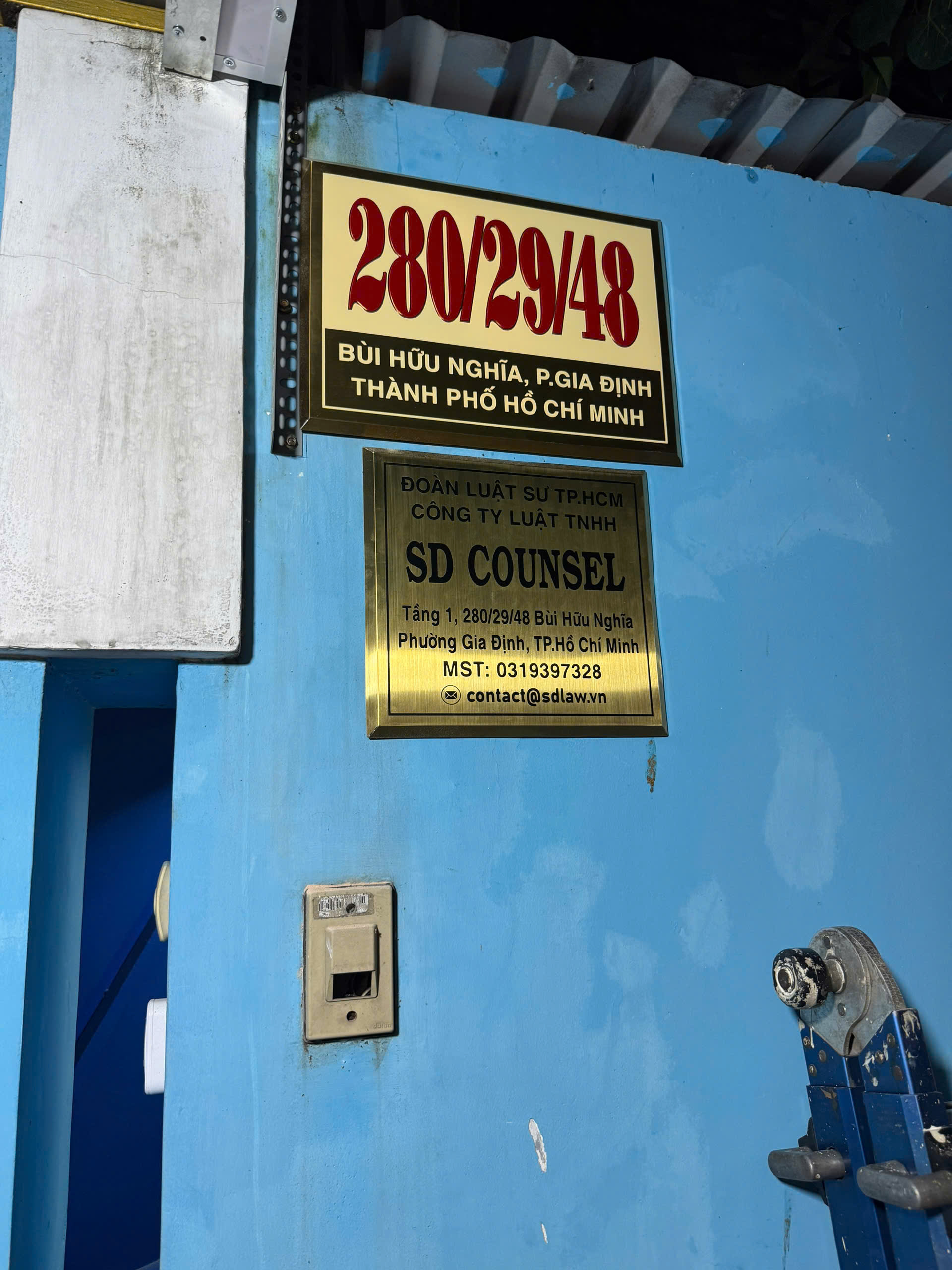 Biển VP Luật sư SD COUNSEL